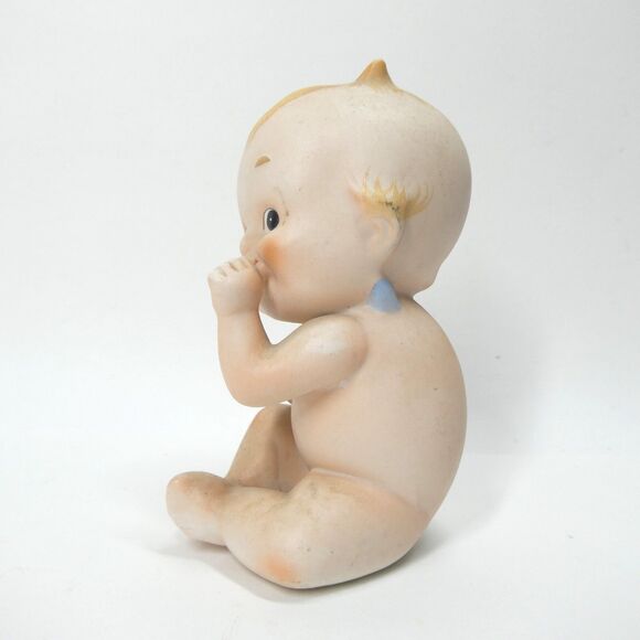 Kewpie Doll Lefton Bisque Porcelain 228 Vintage Baby Figurine - Picture 4 of 6